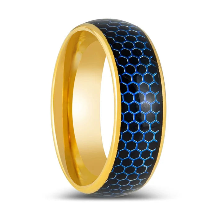 AQUAHEX | Gold Tungsten Ring