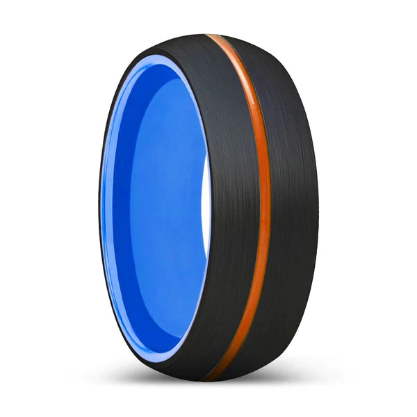 NOMAD | Blue Ring, Black Tungsten Ring