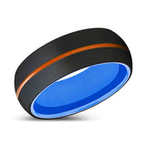 NOMAD | Blue Ring, Black Tungsten Rings