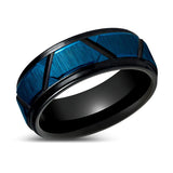 OBSCURA | Blue and Black Tungsten Rings