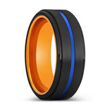 PIKE | Orange Ring, Black Tungsten Ring, Blue Groove, Stepped Edge