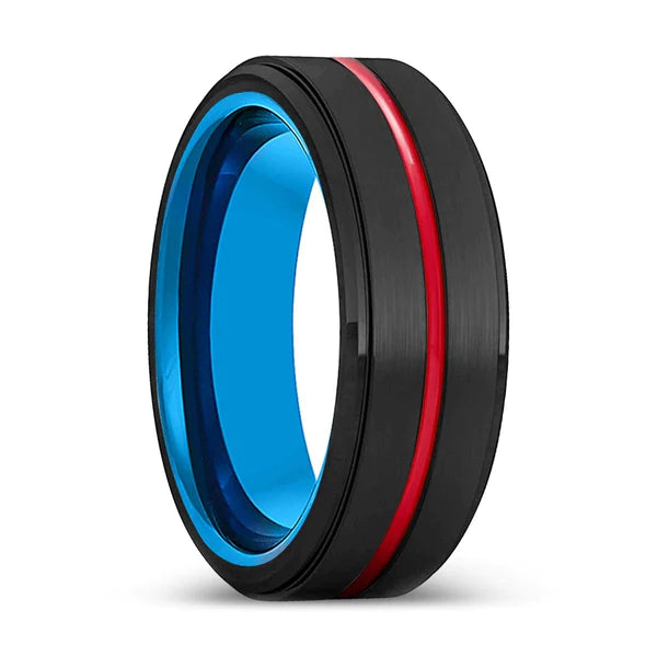 STARSOUL | Blue Ring, Black Tungsten Ring