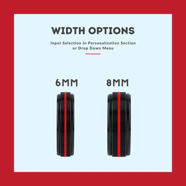 STARSOUL | Blue Ring, Black Tungsten Ring | Width Options