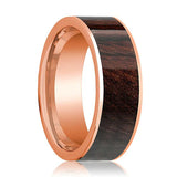 14k Rose Gold Flat Men's Wedding Band