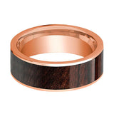 14k Rose Gold Flat Men's Wedding Bands