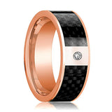 14k Rose Gold Men's Flat Wedding Ring