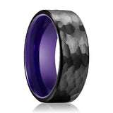 ALLIUM | Purple Ring, Black Tungsten Ring