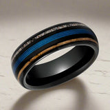 BLUEBARK | Black Tungsten Ring