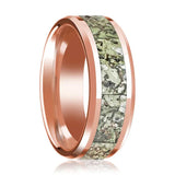 ECHO | 14K Rose Gold Green Dinosaur Bone Inlay