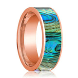 Flat 14k Rose Gold Men's Wedding Band