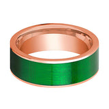 Flat 14k Rose Gold Wedding Bands