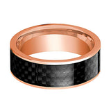 Men's 14k Rose Gold Flat Polished Wedding Bands