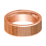 Men's 14k Rose Gold Flat Wedding Bands