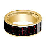 Men's 14k Yellow Gold Flat Wedding Rings