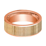 Men's Flat 14k Rose Gold Wedding Bands