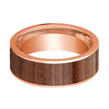 Men's Flat 14k Rose Gold Wedding Bands