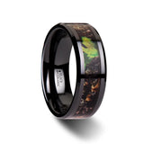 NIGHTFALL | Ceramic Ring Tree Camo with Green Leaves