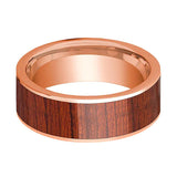 Polished 14k Rose Gold Men's Wedding Bands