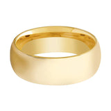 Shiny Polished Gold Tungsten Couple Matching Rings