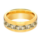 Yellow Gold Men's Tungsten Wedding Bands