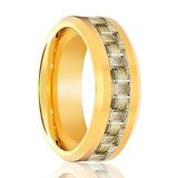 Yellow Gold Men's Tungsten Wedding Band