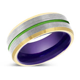 TEMPLAR | Purple Ring, Silver Tungsten RingTEMPLAR | Purple Ring, Silver Tungsten Rings