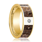 UTAHRAPTOR | 14k Yellow Gold Ring Brown Dinosaur Inlay