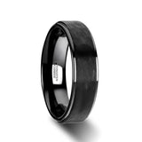 WARRIOR | Black Ceramic Ring Hammer Finish Step Edge