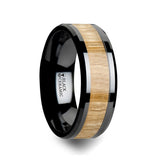 BILTMORE | Black Ceramic Ring Ash Wood Inlay