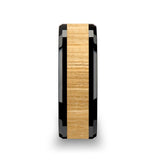 BILTMORE | Black Ceramic Ring Ash Wood Inlay