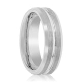 PARAGON | Tungsten Ring Silver Groove