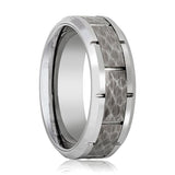 GURNEY | Tungsten Ring Hammered Center and Groove