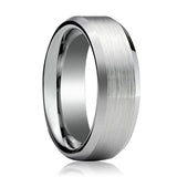 AIDEN | Tungsten Ring Brushed Center & Beveled Edges