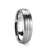 BOSS | Tungsten Ring Padauk Center Groove Domed