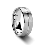 BOSS | Tungsten Ring Padauk Center Groove Domed
