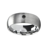 VAYU | Tungsten Ring Black Diamond in Center