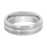 PARAGON | Tungsten Ring Silver Groove