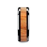 OBLIVION | Ceramic Ring Red Oak Wood Inlay