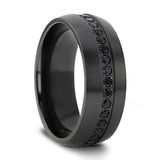 TALON | Titanium Ring Inset Black Sapphires