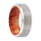 AKAKO | Tungsten Ring Red Burl Wood