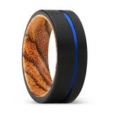 ADVENTUNE | Bocote Wood Ring Blue Offset Groove