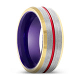 LYNX | Purple Aluminum Ring Red Groove Gold Beveled Edges