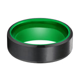 GUMBY | Tungsten Ring Green Inside