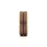 LYNX | Purple Aluminum Ring Red Groove Gold Beveled Edges